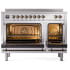 Ilve Nostalgie II Collection UPI486QNMPSSB - 48 Inch Solid Door Freestanding Induction Range in Bronze Trim Double Oven