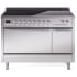 Ilve Nostalgie II Collection UPI486QNMPSSC - 48 Inch Solid Door Freestanding Induction Range in Chrome Trim with 6 Elements
