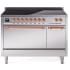 Ilve Nostalgie II Collection UPI486QNMPSSP - 48 Inch Solid Door Freestanding Induction Range in Copper Trim with 6 Elements