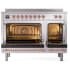 Ilve Nostalgie II Collection UPI486QNMPSSP - 48 Inch Solid Door Freestanding Induction Range in Copper Trim Double Oven