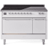 Ilve Nostalgie II Collection UPI486QNMPWHC - 48 Inch Solid Door Freestanding Induction Range in Chrome Trim with 6 Elements