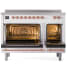 Ilve Nostalgie II Collection UPI486QNMPWHP - 48 Inch Solid Door Freestanding Induction Range in Copper Trim Double Oven