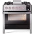 Ilve Panoramagic UPM09FDS3SSLP - 36 Inch Freestanding Dual Fuel Range in Front View