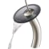 Kraus Vessel Mixer Series KGW1700SNBLFR - Waterfall Bathroom Faucet with Frosted Black Glass Disk in Satin Nickel