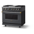 Viking 5 Series VDR53644GCSBBLP - 36"W. Dual Fuel Range; Four Burners with Griddle