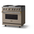 Viking 5 Series VDR53644GNABB - 36"W. Dual Fuel Range; Four Burners with Griddle