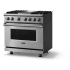 Viking 5 Series VDR53644GSS - 36"W. Dual Fuel Range; Four Burners with Griddle