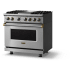 Viking 5 Series VDR53644GSSBB - 36"W. Dual Fuel Range; Four Burners with Griddle