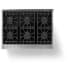 Viking 5 Series VDR53646BSQ - 36"W. Dual Fuel Range; Six Burners