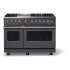 Viking 5 Series VDR54846GCSBB - 48"W. Dual Fuel Range; Six Burners with Griddle