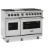 Viking 5 Series VDR5486GSSLP - 48 Inch Freestanding Professional Dual Fuel Range in Front Angled View