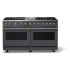 Viking 5 Series VDR56046GQCSBB - 60"W. Dual Fuel Range; Six Burners with Griddle and Grill