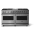 Viking 5 Series VDR56046GQSS - 60"W. Dual Fuel Range; Six Burners with Griddle and Grill