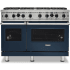 Viking 5 Series VGIC54828BSBLP - 48 Inch Freestanding Gas Range with 8 Open Burners in Front View
