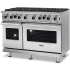 Viking 5 Series VGIC54828BSS - 48 Inch Freestanding Gas Range with 8 Open Burners in Angled View