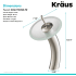 Kraus Vessel Mixer Series KGW1700SNFR - Waterfall Bathroom Faucet Dimension