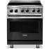 Viking 5 Series VIR53024BCSBB - 30 Inch Freestanding Induction Range with 4 Elements in Front View
