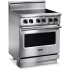 Viking 5 VIR Series VIR53024BSS - 30 Inch Freestanding Induction Range with 4 Elements in Angled View