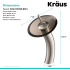Kraus Vessel Mixer Series KGW1700SNBRCL - Waterfall Bathroom Faucet Dimension