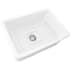 Nantucket Sinks Cape Collection WELLFLEET2719W - 27 Inch Undermount Fireclay Kitchen Sink Angled View