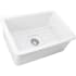 Nantucket Sinks Cape Collection WELLFLEET2719W - 27 Inch Undermount Fireclay Kitchen Sink Angled View