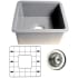 Nantucket Sinks WELLFLEET1818GR - 18 Inch Undermount Fireclay Kitchen Sink