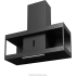 Futuro Futuro Nova Series WL36NOVAGM - 36 Inch Nova Black Wall Mount Range Hood in Angled View