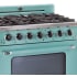 Unique Appliances Classic Retro UGP36CRT - 36 Inch Freestanding Retro Gas Range Zinc Cast Handles and Knobs