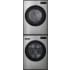 LG LGWADREHVA58002 - Stacked Washer &amp;amp; Dryer Set with Front Load Washer &amp;amp; Gas Dryer in Graphite Steel