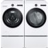 LG LGWADREW65002 - Washer with paired Dryer in White on Pedestals