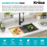 Kraus KWU1103255 - 32 Inch Undermount Workstation Single Bowl Kitchen Sink Workstation Sink