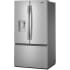 Whirlpool WRFF3736SZ - 36 Inch Freestanding French Door Bottom Mount Refrigerator in Angled View