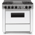 FiveStar WTN3397W - 36 Inch Freestanding Dual Fuel Range with 4 Sealed Burners