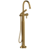 Rohl Momenti™ TMMRD39JBG - Momenti™ Thermostatic Single Hole Floor Mount Tub Filler Trim With C-Spout in Brushed Gold