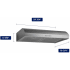 XO XOE230S - 30 Inch Under Cabinet Range Hood with 3-Speed/400 CFM Blower in Dimension Guide View