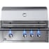 XO XOGRILL32XLTN - 36 Inch Built-In Gas Grill with 3 Burners in Front View