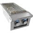 XO XOGSIDEBXLTL - 13 Inch Double Side Burner with 2 Burners (Angled View)