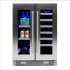 XO XOU24BWDDGS - 24 Inch French Door Beverage Center/Single Zone Wine Cellar Combo Unit