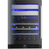 XO XOU24WWGBL - 24 Inch Undercounter Dual Zone Wine and Weed Preservation System with 30 Bottle Capacity in Front View