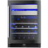 XO XOU24WWGBR - 24 Inch Undercounter Dual Zone Wine and Weed Preservation System with 30 Bottle Capacity in Front View