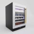 XO XOU24WWGOL - 24 Inch Undercounter Dual Zone Wine and Weed Preservation System with 30 Bottle Capacity in Angled View