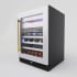 XO XOU24WWGOR - 24 Inch Undercounter Dual Zone Wine and Weed Preservation System with 30 Bottle Capacity in Angled View