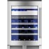 XO XOU24WWGSL - 24 Inch Undercounter Dual Zone Wine and Weed Preservation System with 30 Bottle Capacity in Front View