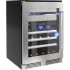 XO XOU24WWGSL - 24 Inch Undercounter Dual Zone Wine and Weed Preservation System with 30 Bottle Capacity in Angled View