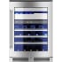 XO XOU24WWGSR - 24 Inch Undercounter Dual Zone Wine and Weed Preservation System with 30 Bottle Capacity in Front View