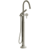 Rohl Momenti™ TMMRD39JBN - Momenti™ Thermostatic Single Hole Floor Mount Tub Filler Trim With C-Spout in Brushed Nickel