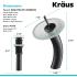 Kraus Vessel Mixer Series KGW1700PU10ORBFR - Waterfall Bathroom Faucet Dimension