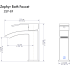 ZLINE ZEPBFMB - Zephyr Single Handle Bath Faucet Dimension