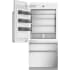 Monogram ZIC363IPVLH - 36 Inch Premium Fully Integrated Panel Ready Smart Bottom Freezer Refrigerator with 20.2 cu. ft. Total Capacity in Refrigerator Door Opened View
