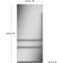 Monogram ZIC363NBVLH - 36 Inch Commercial-Style Fully Integrated Panel Ready Smart Bottom Freezer Refrigerator with 20.2 cu. ft. Total Capacity in Dimensions Guide